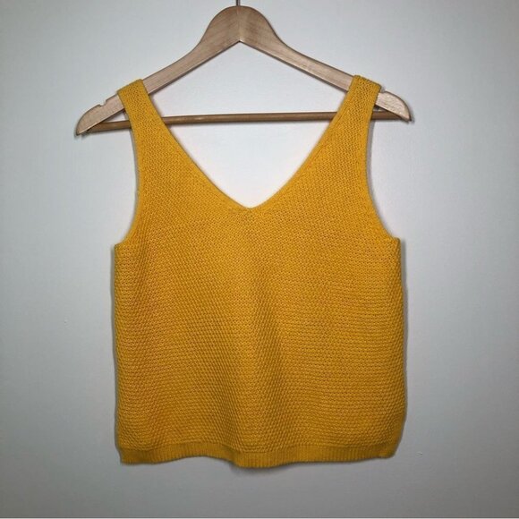MARINE Layer Finley Sweater Tank in Buttercup Size Large - Picture 3 of 7